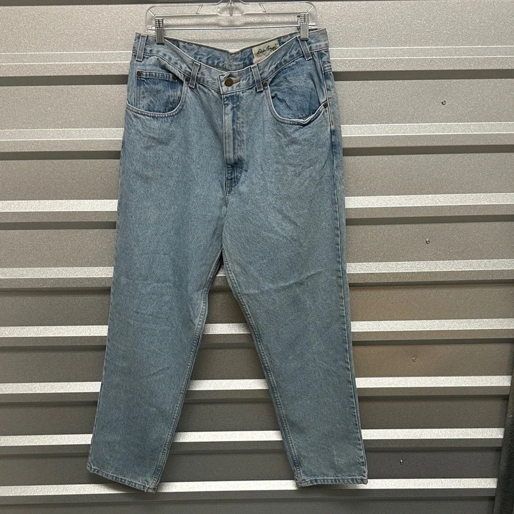 NWT Vintage Eddie Bauer Light Wash‎ Jean Size 36x30 MADE IN USA Straight Leg Y2K